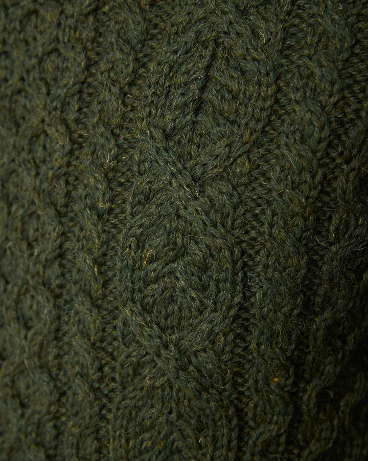 Hudson Aran Jumper in Olive