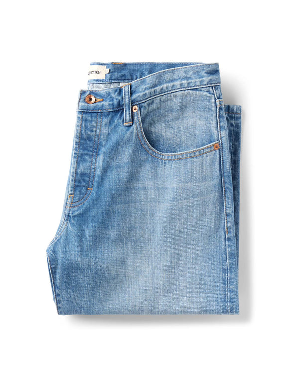 The Democratic Jean in Light Wash Organic Selvedge