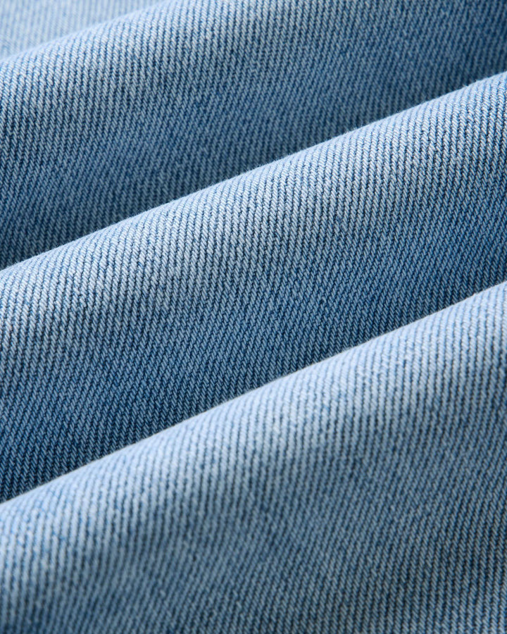 The Democratic Jean in Light Wash Hemp Denim