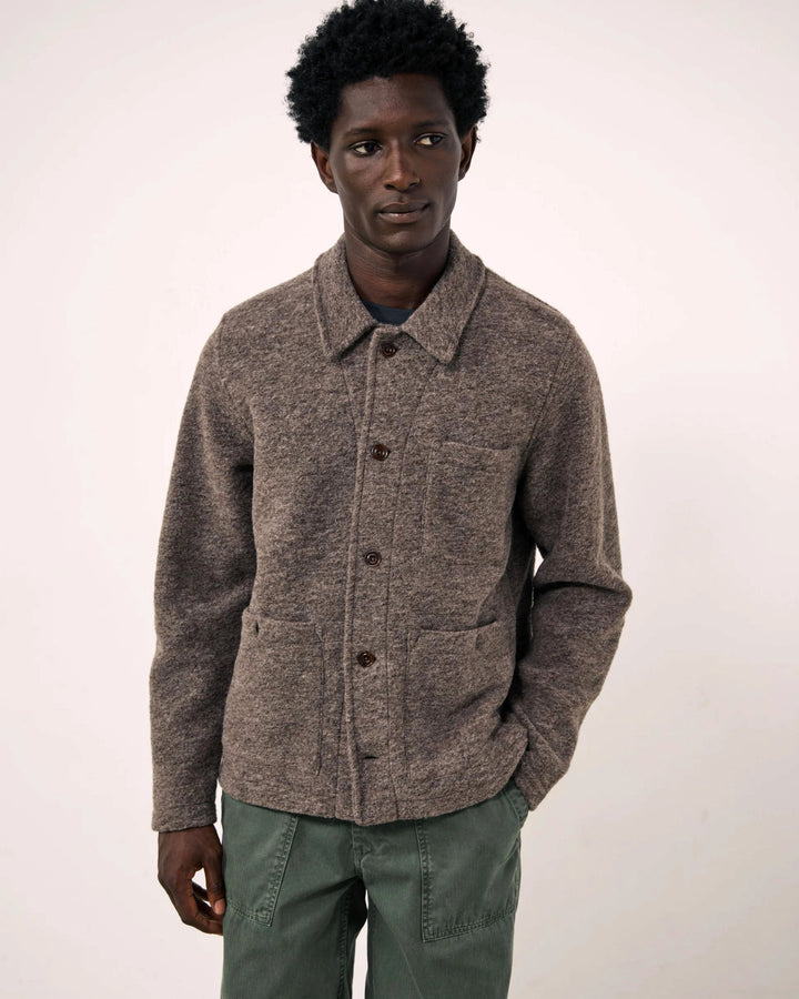 The Service Jacket in Taupe Wool