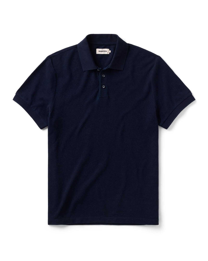 The Pacific Polo in Rinsed Indigo Pique