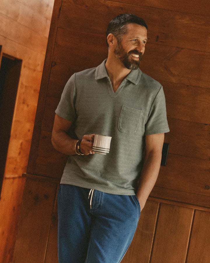 The Sunset Pant in Washed Indigo Terry