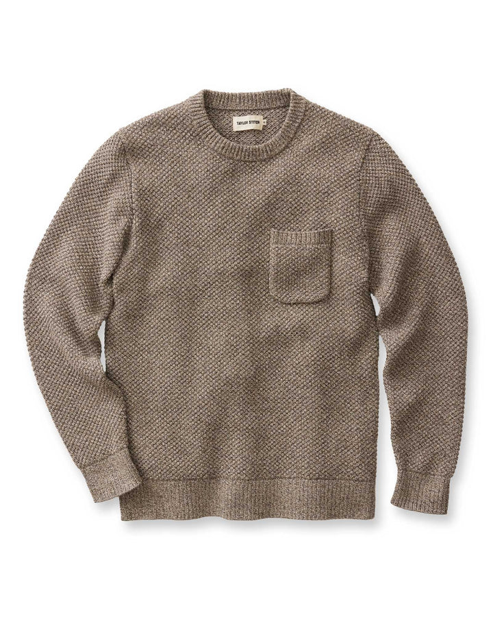 The Crawford Crew Sweater in Coffee Twist