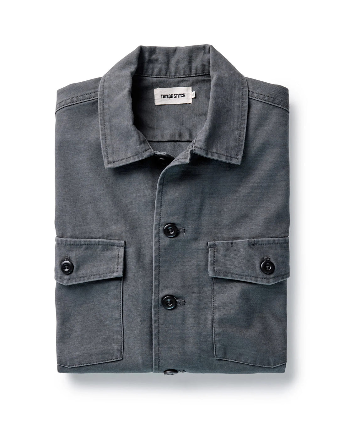 The Surplus Shirt in Faded Black Reverse Sateen