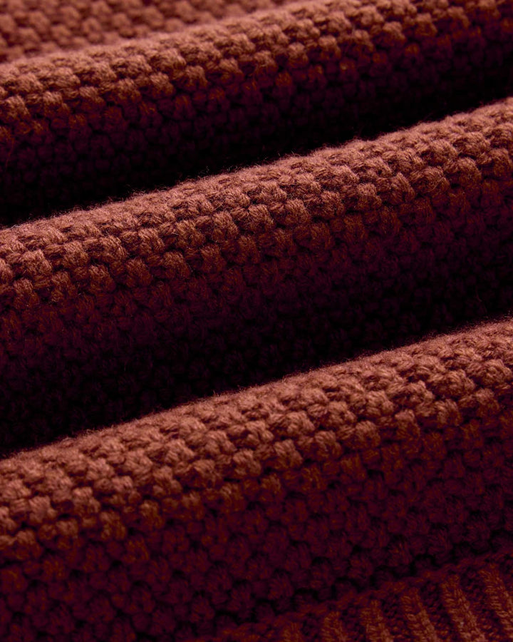The Fisherman Sweater in Heather Brick Merino