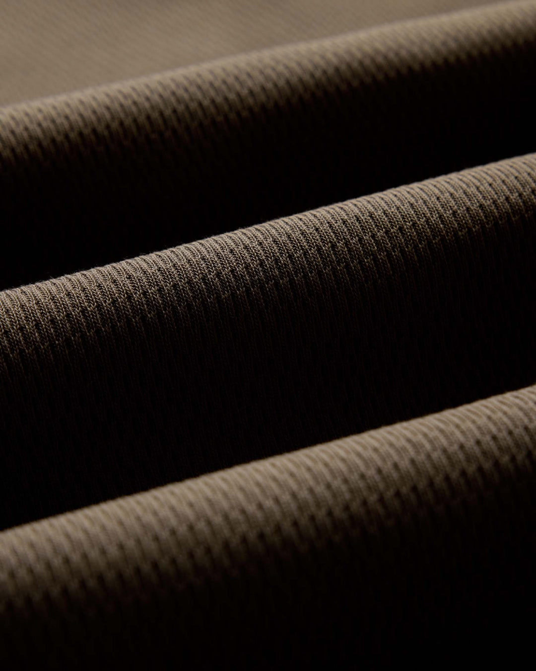 The Organic Cotton Crew in Fatigue Olive Waffle