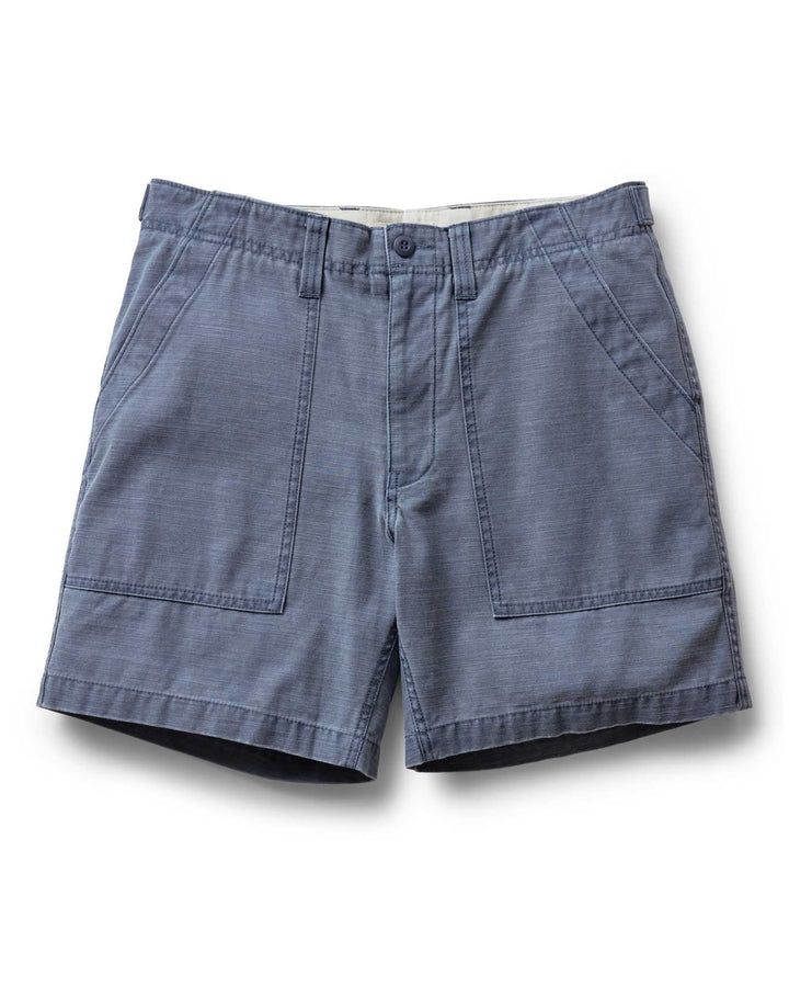 The Surplus Short in Navy Reverse Sateen