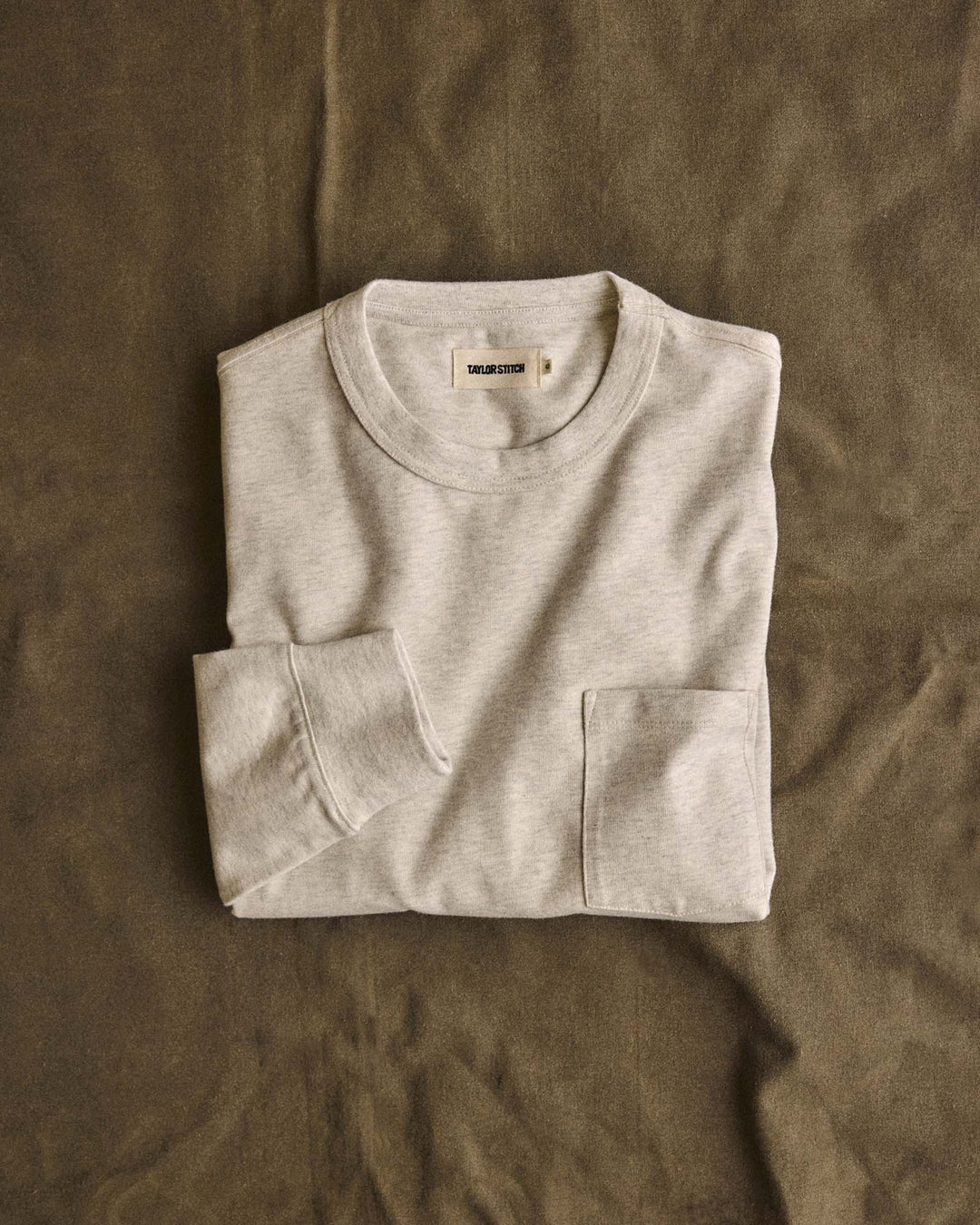 The Long Sleeve Shop Tee in Oat Twist