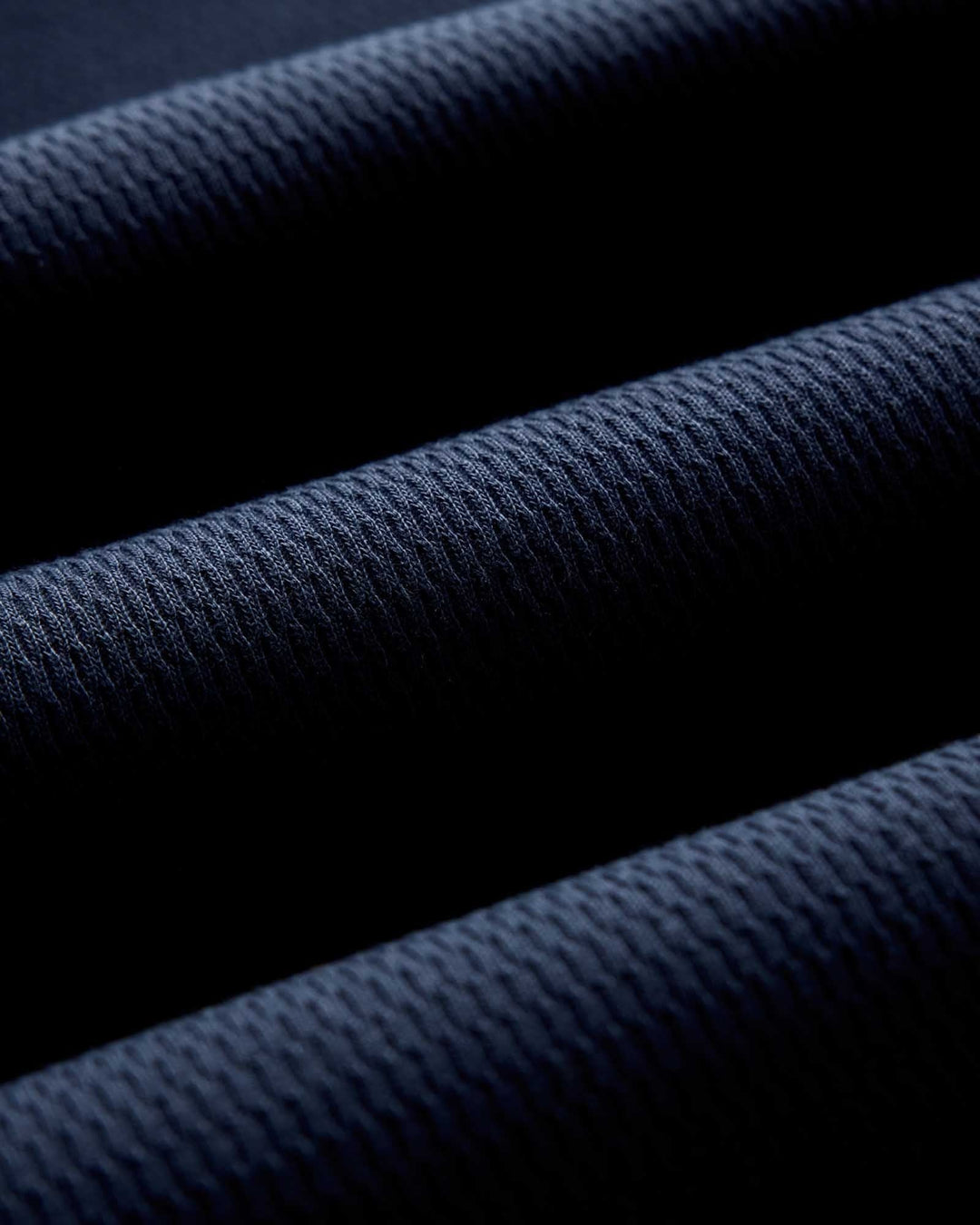 The Organic Cotton Crew in Dark Navy Waffle