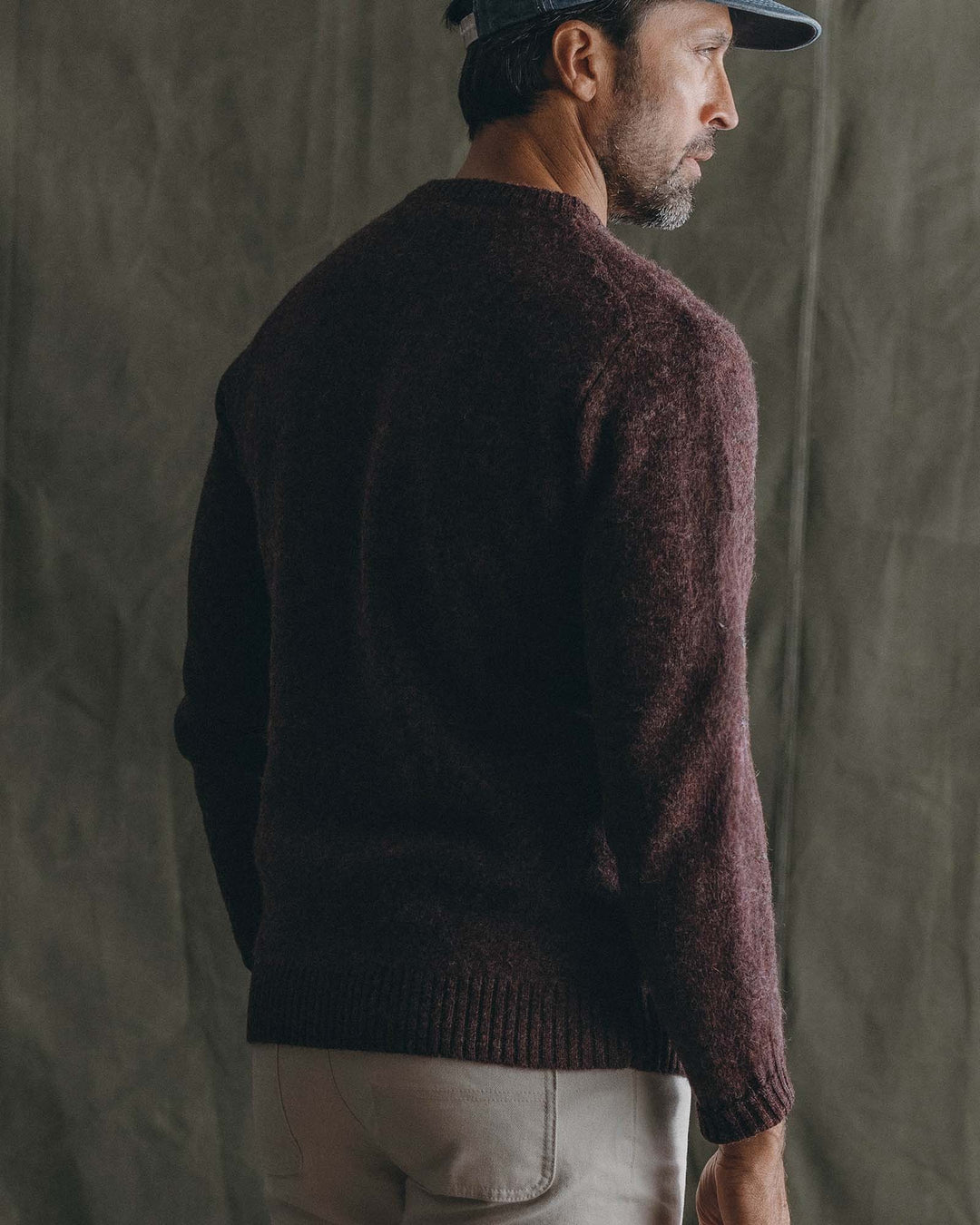 The Eastmoor Sweater in Heather Port Wool