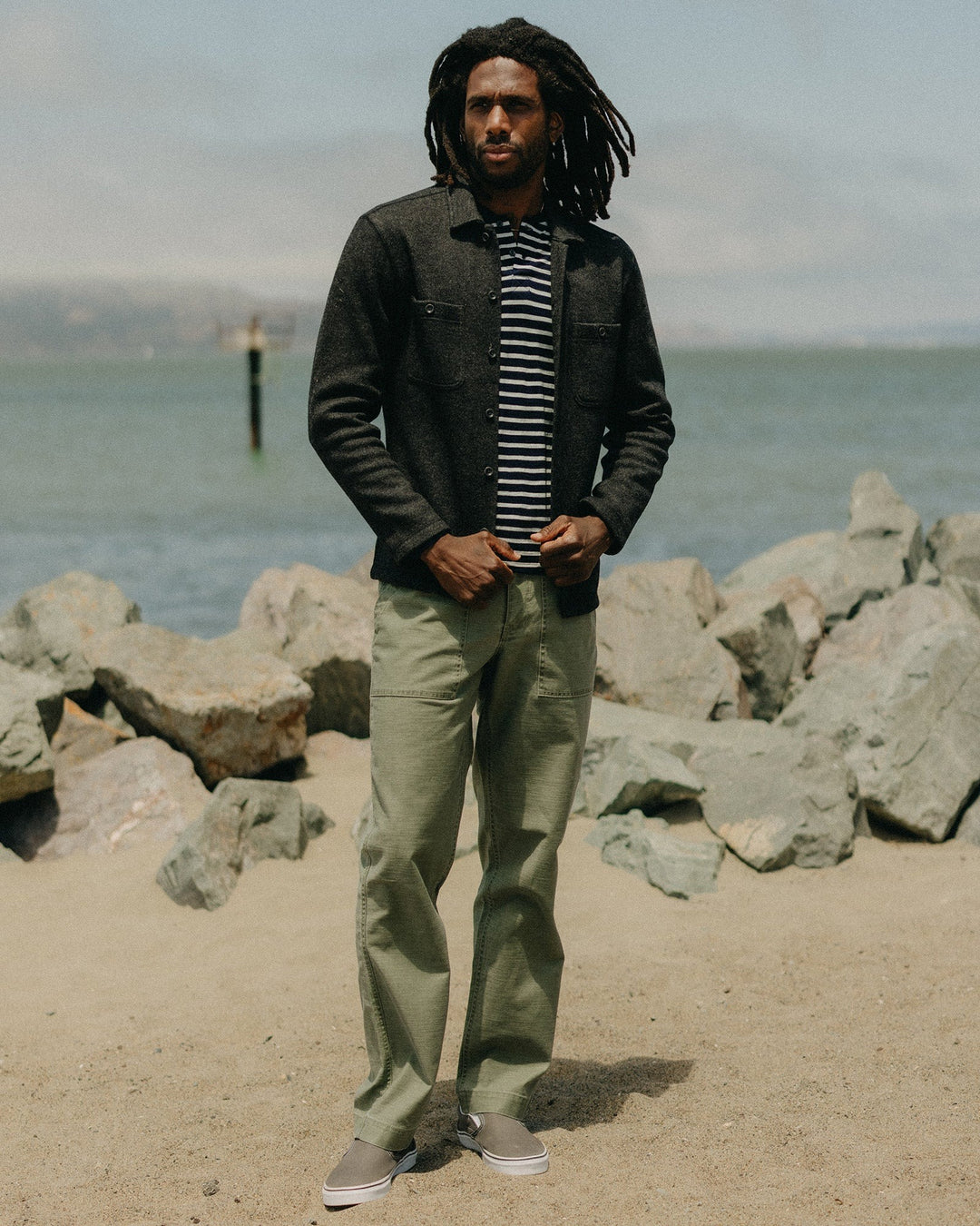 The Surplus Pant in Field Olive Reverse Sateen