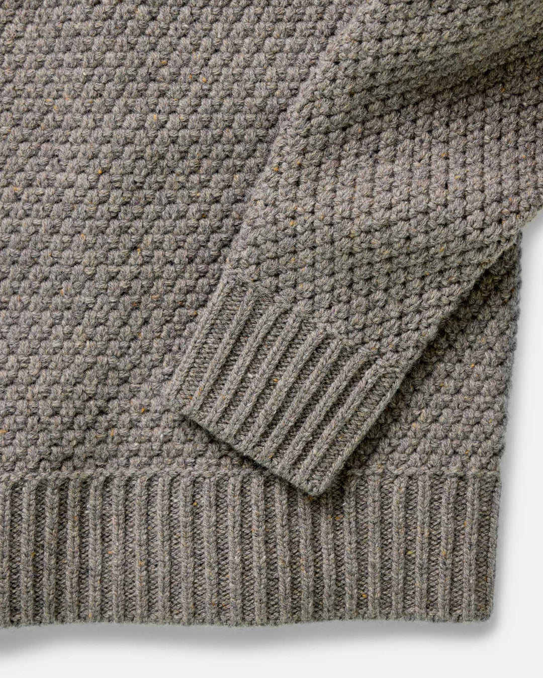 The Fisherman Sweater in Taupe Merino