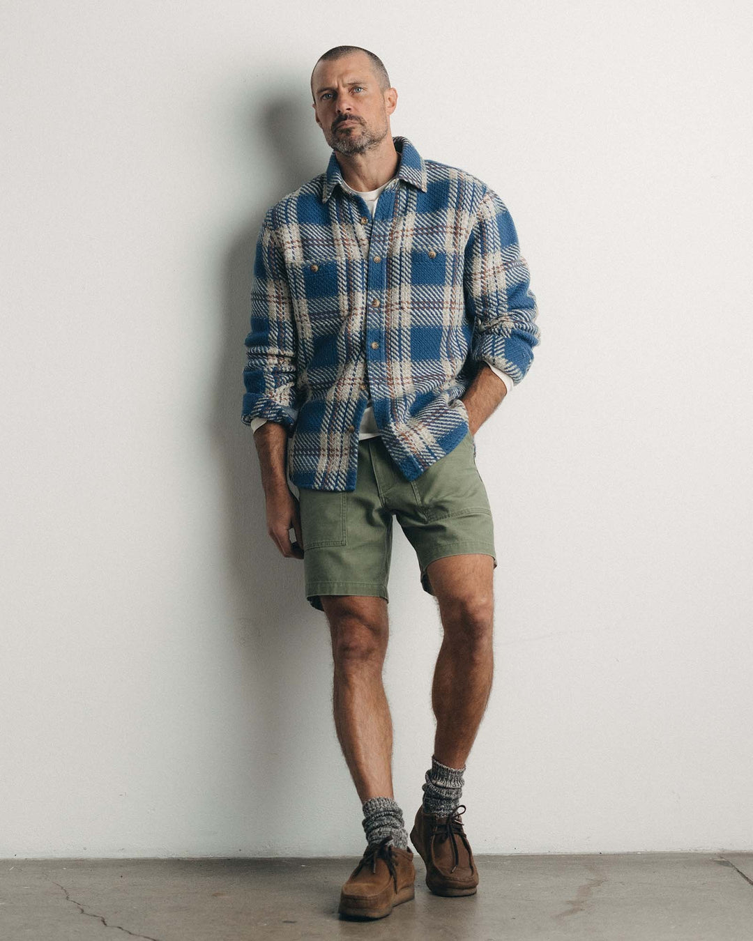 The Cutter Overshirt in Ocean Plaid