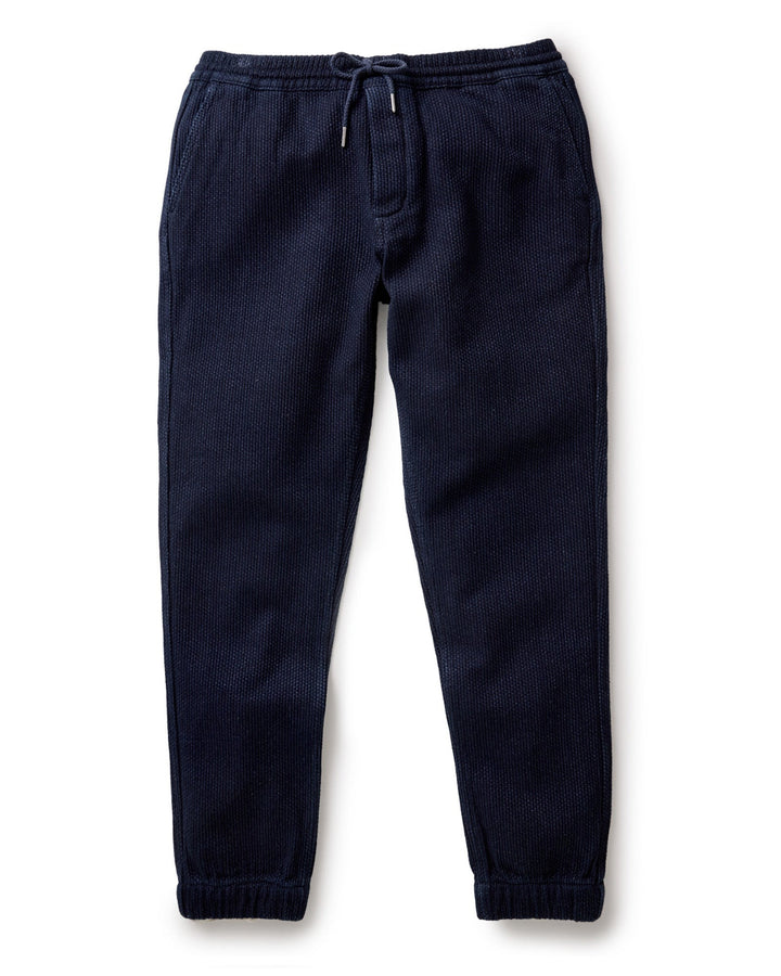 The Apres Pant in Rinsed Indigo Sashiko