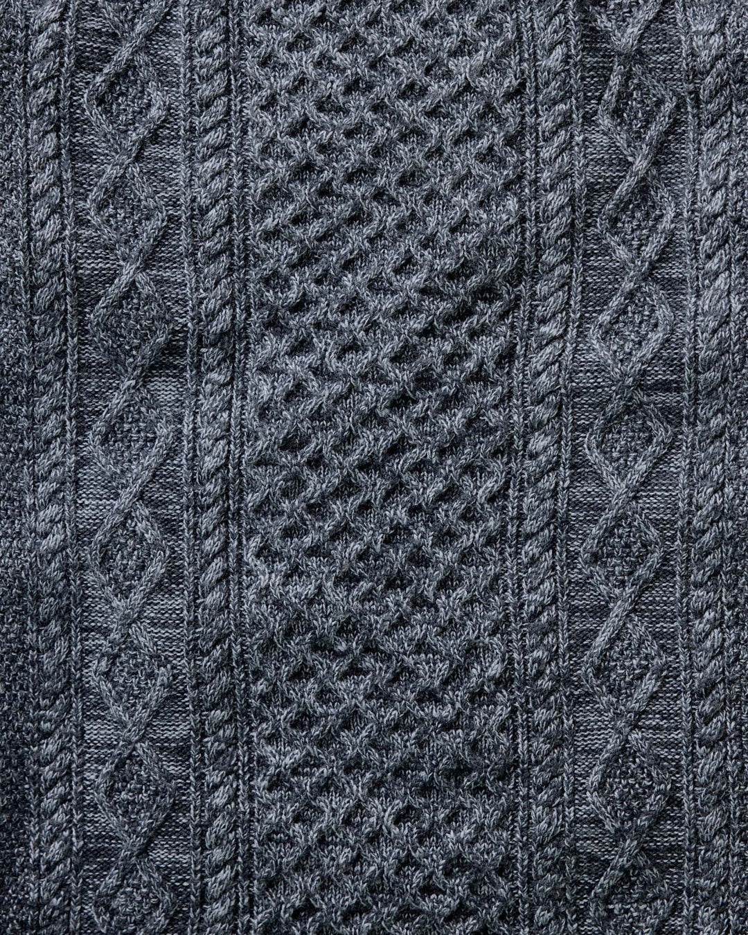 The Orr Sweater in Marled Marine Merino