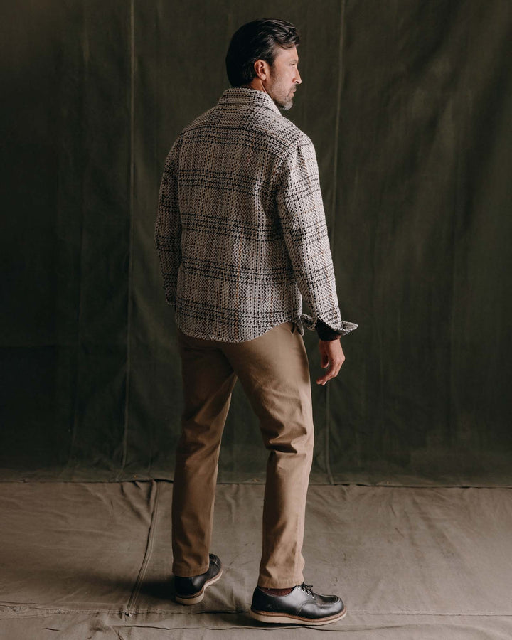 The Cutter Overshirt in Stone Plaid