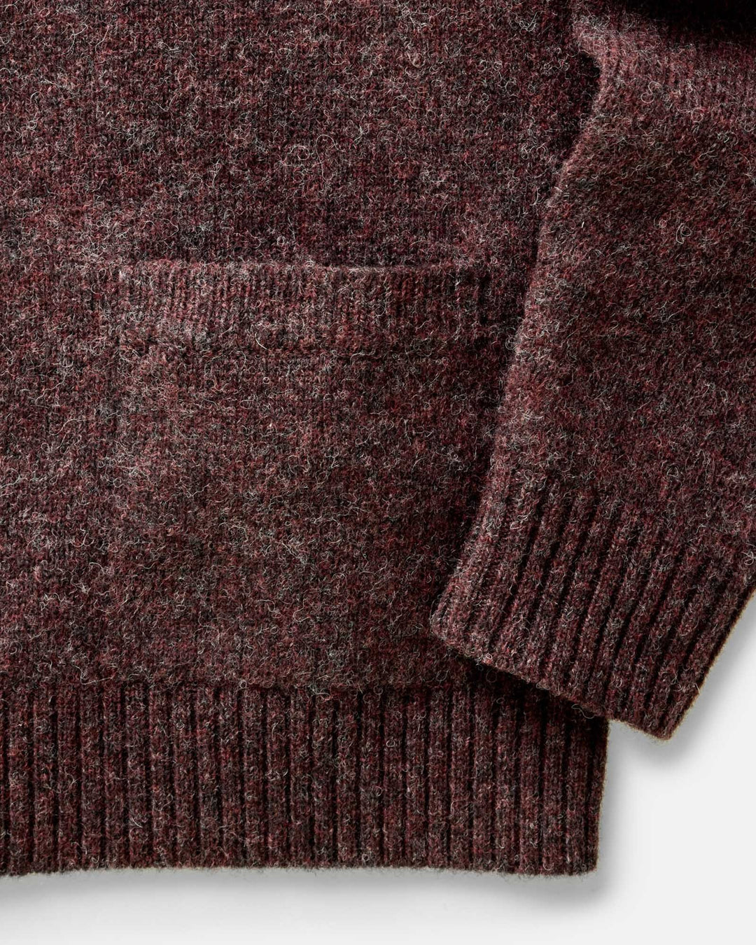 The Eastmoor Cardigan in Heather Port Wool