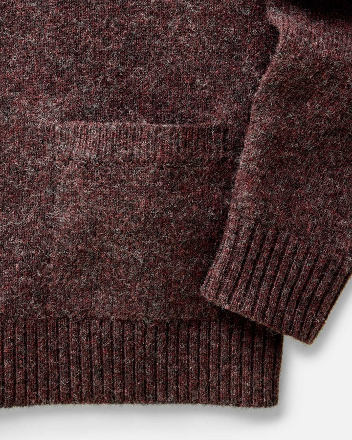 The Eastmoor Cardigan in Heather Port Wool