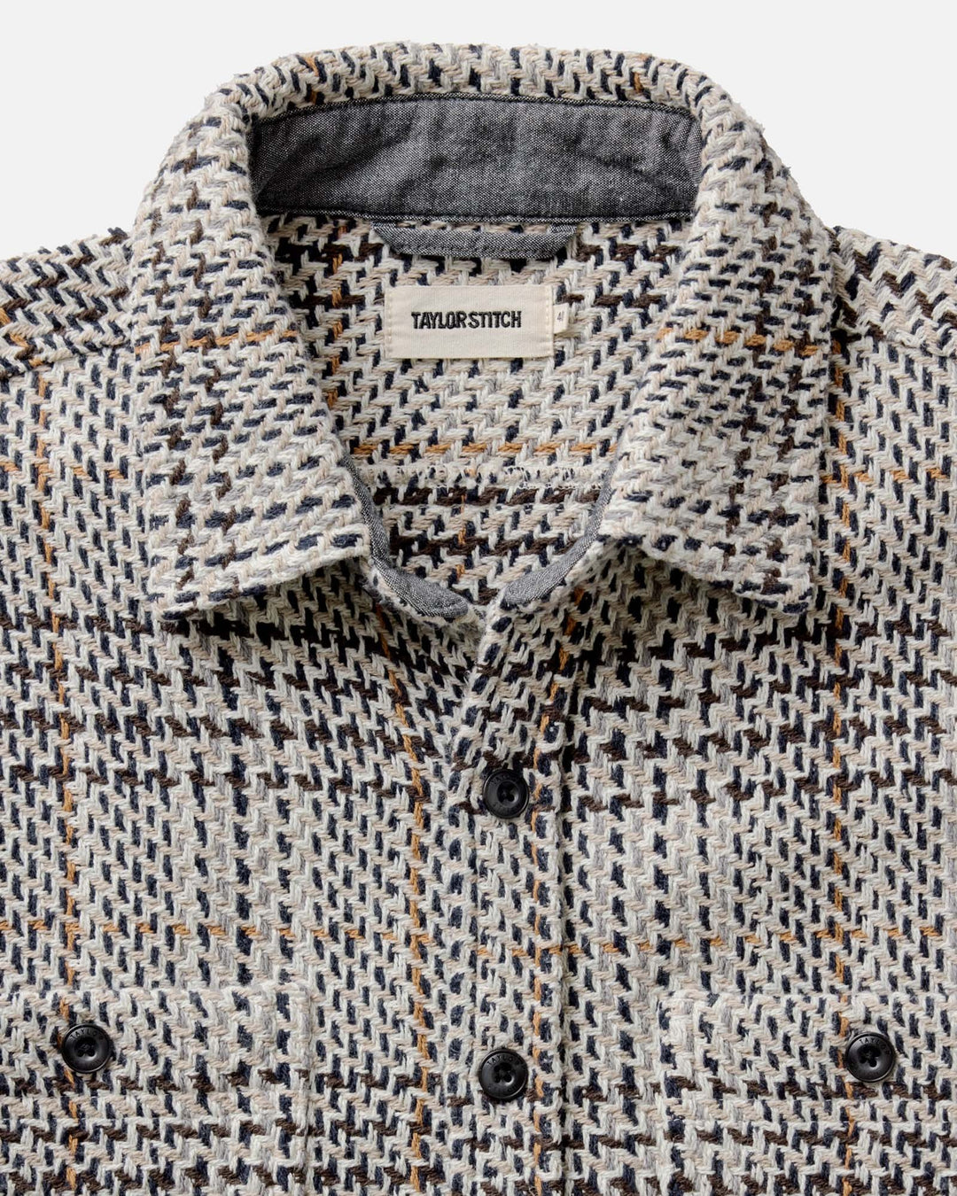 The Cutter Overshirt in Stone Plaid