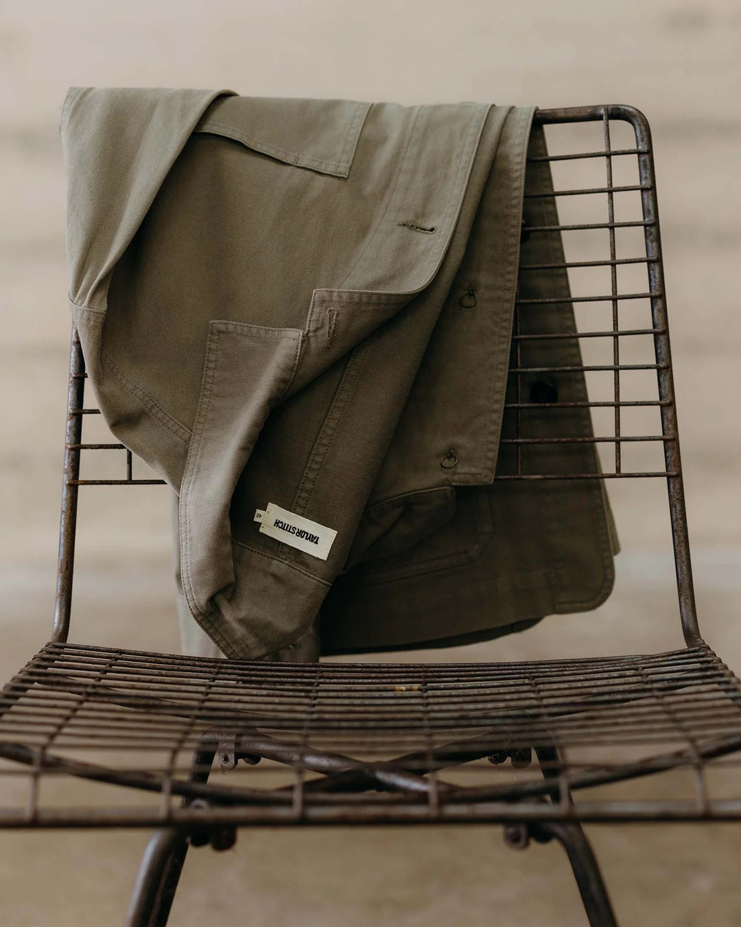 The Ojai Jacket in Organic Smoked Olive Foundation Twill