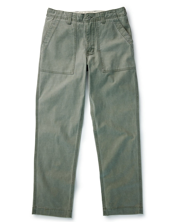 The Surplus Pant in Field Olive Reverse Sateen