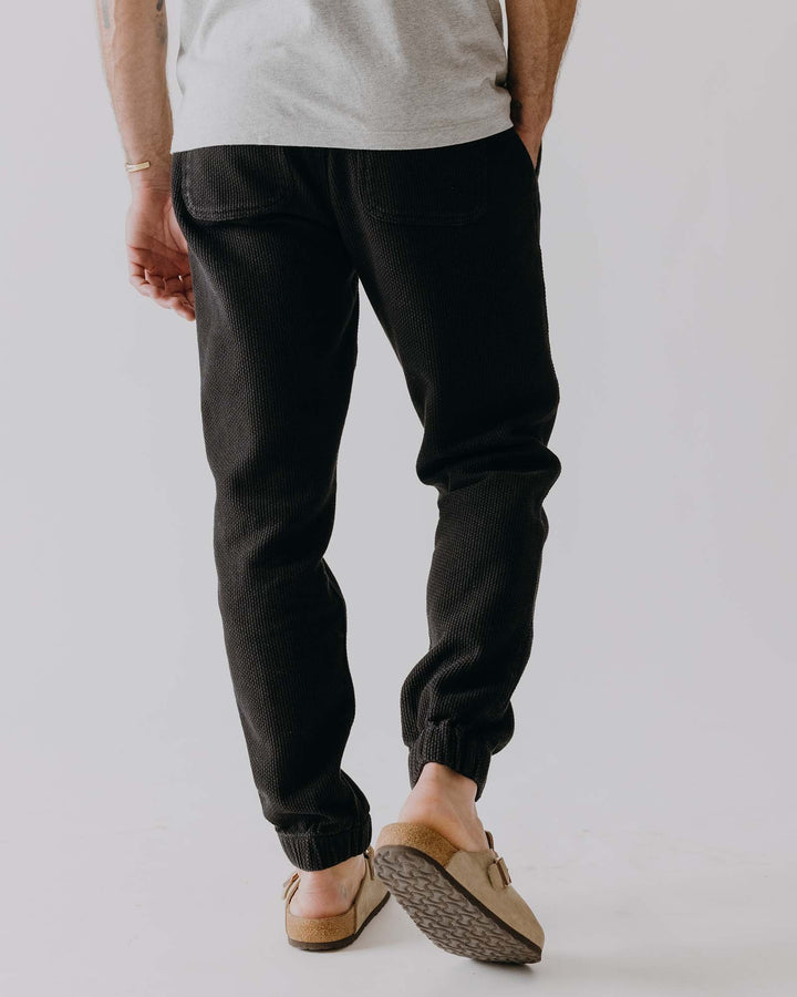 The Apres Pant in Black Indigo Sashiko