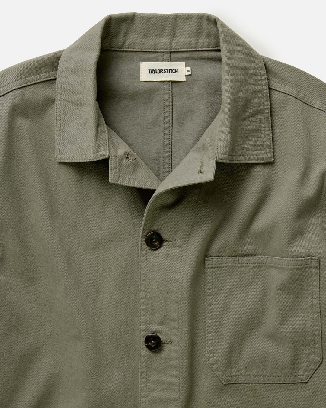 The Ojai Jacket in Organic Smoked Olive Foundation Twill