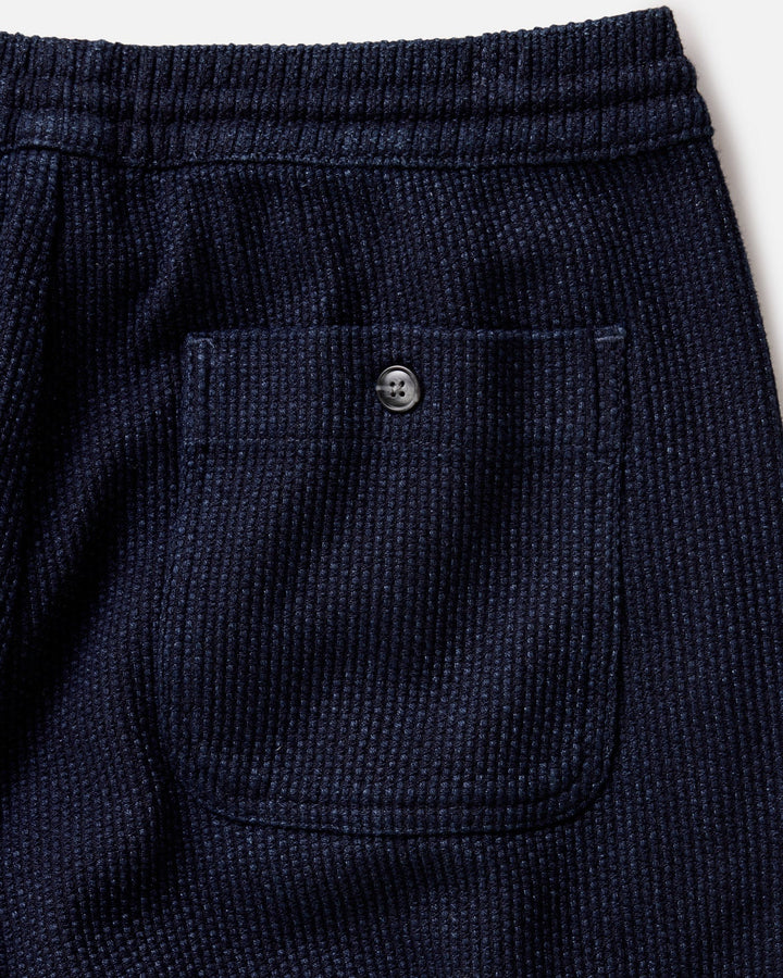 The Apres Pant in Rinsed Indigo Sashiko