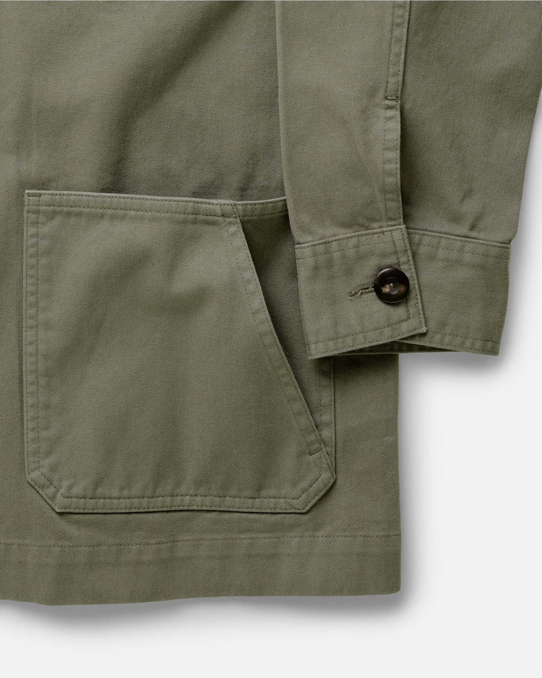 The Ojai Jacket in Organic Smoked Olive Foundation Twill