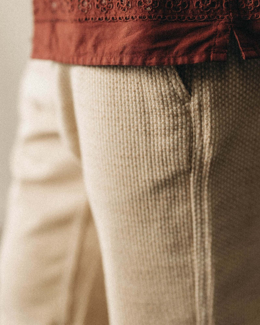 The Apres Pant in Natural Sashiko