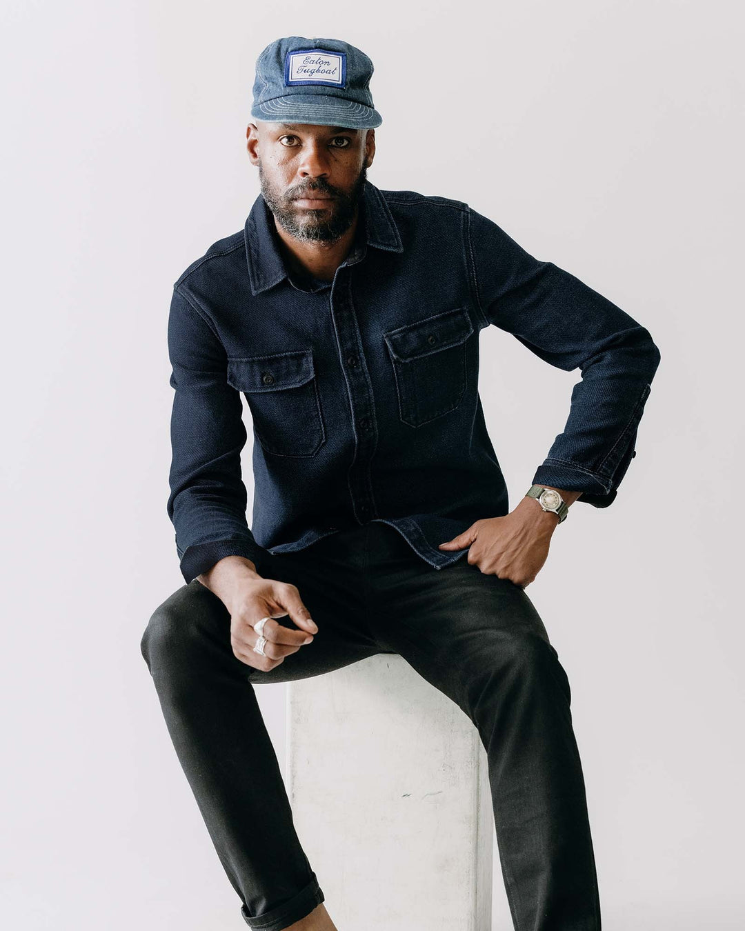 The Division Shirt in Rinsed Indigo