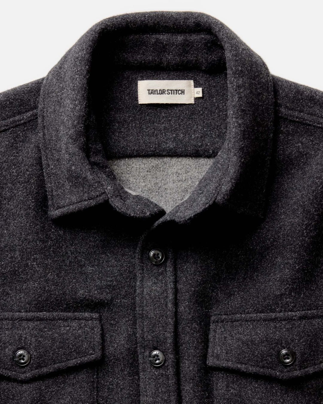 The Maritime Shirt Jacket in Heather Charcoal Wool