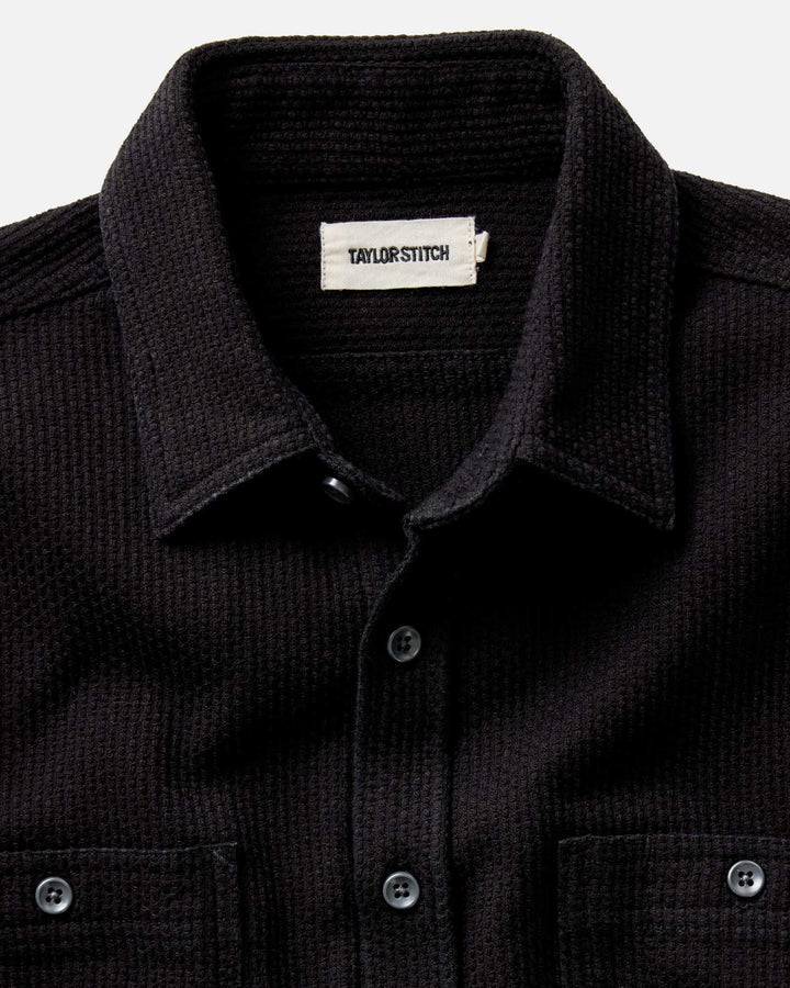 The Utility Shirt in Black Indigo Sashiko
