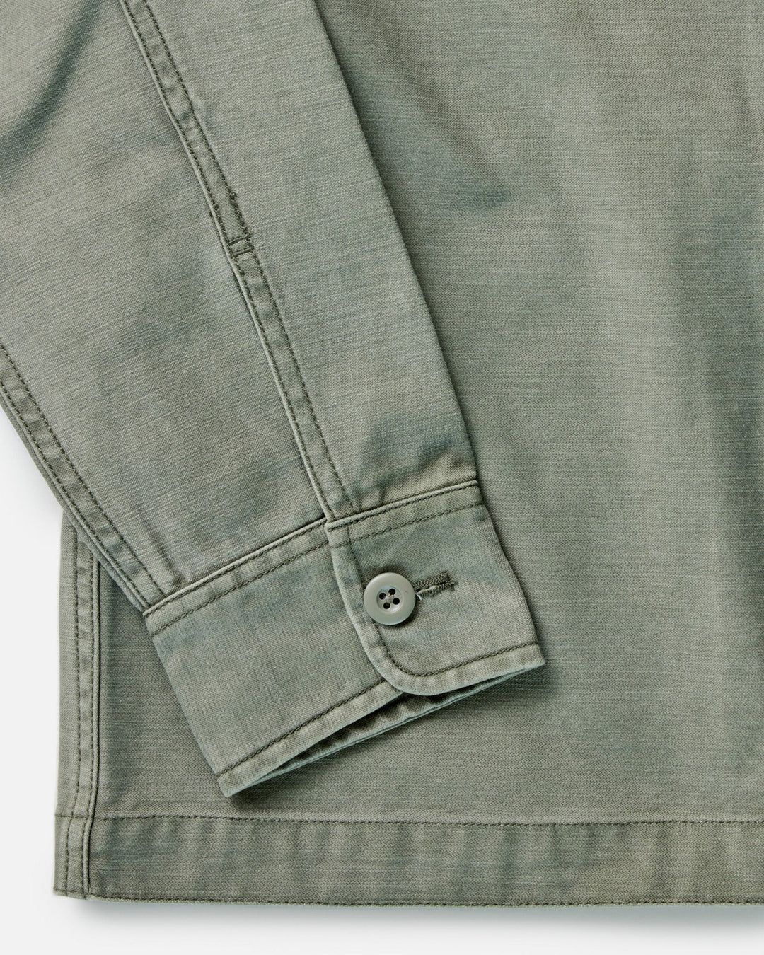 The Surplus Shirt in Field Olive Reverse Sateen