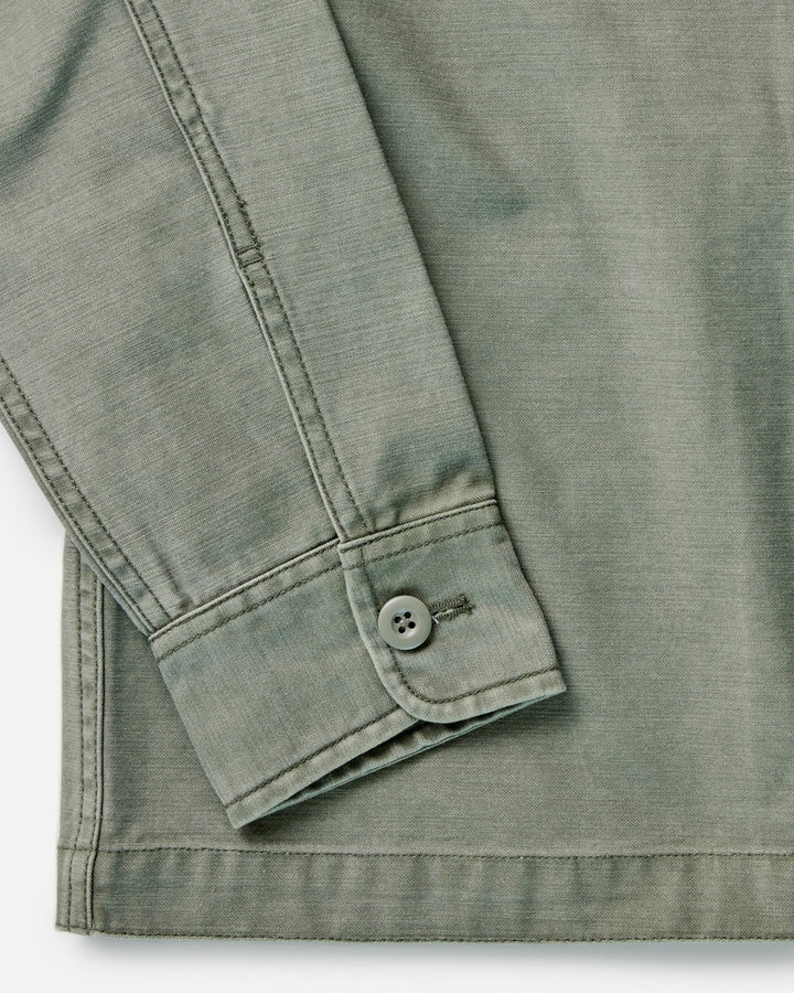 The Surplus Shirt in Field Olive Reverse Sateen