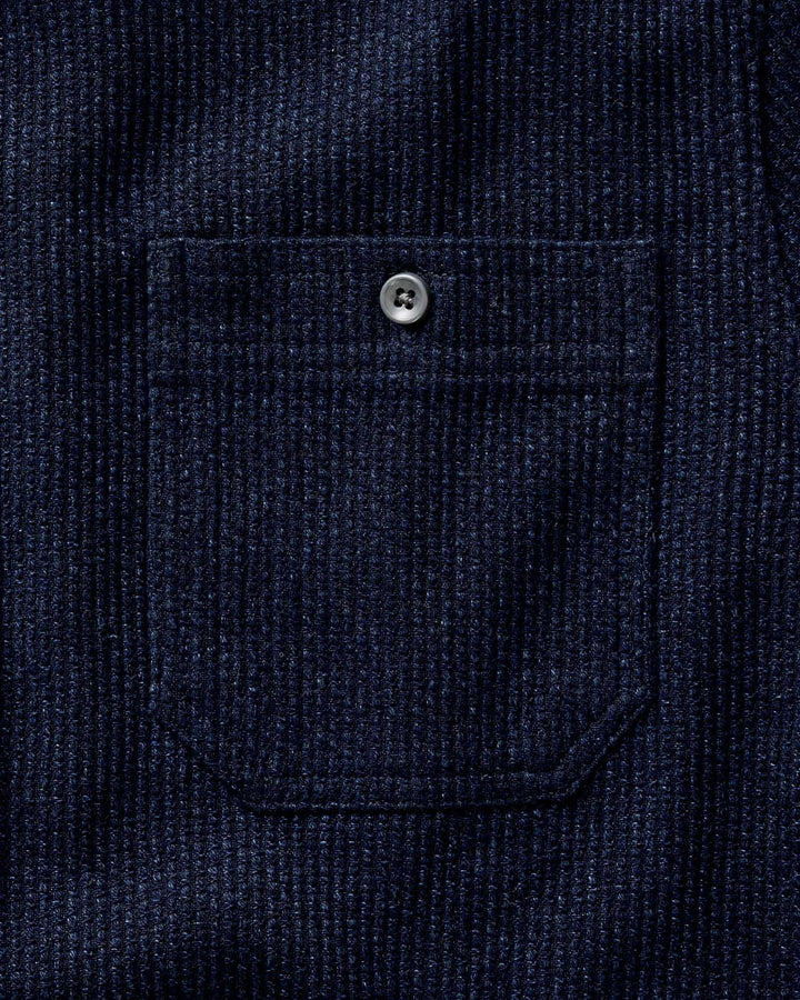 The Utility Shirt in Rinsed Indigo Sashiko