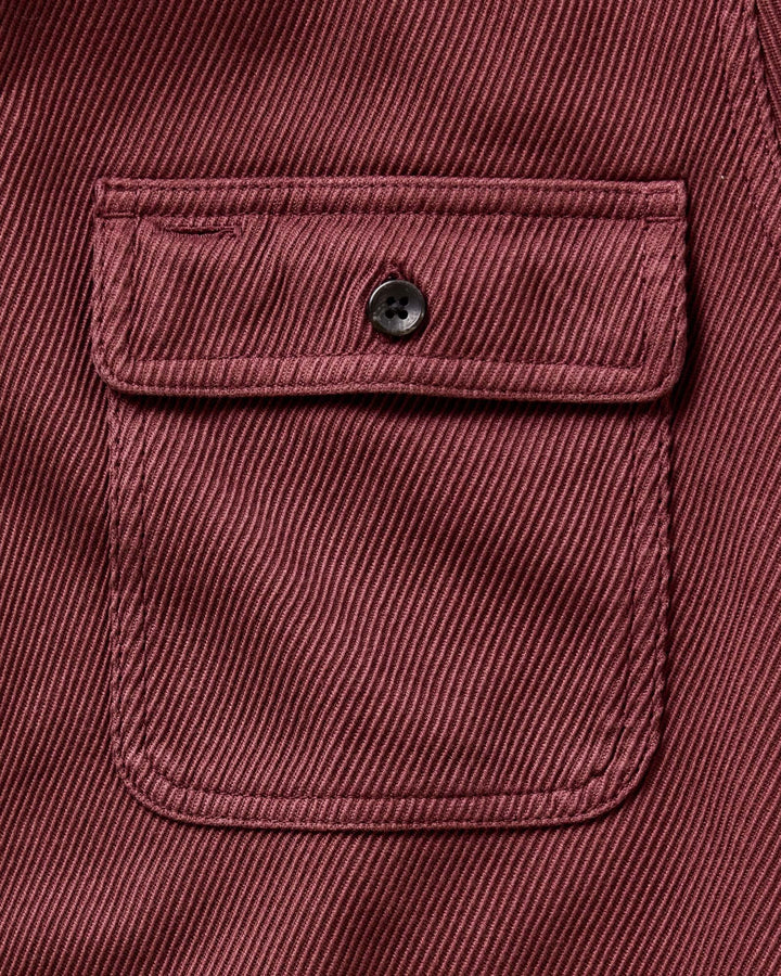 The Ledge Shirt in Dried Cherry Twill