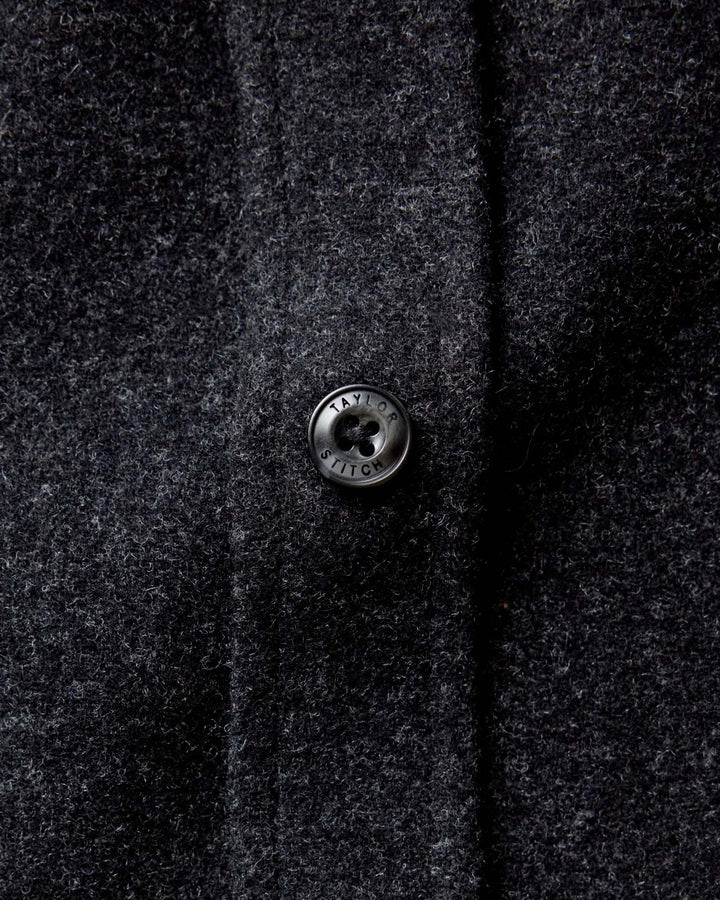 The Maritime Shirt Jacket in Heather Charcoal Wool