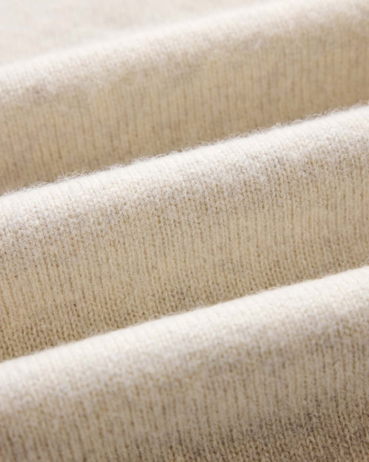 The Eastmoor Sweater in Heather Ivory Wool