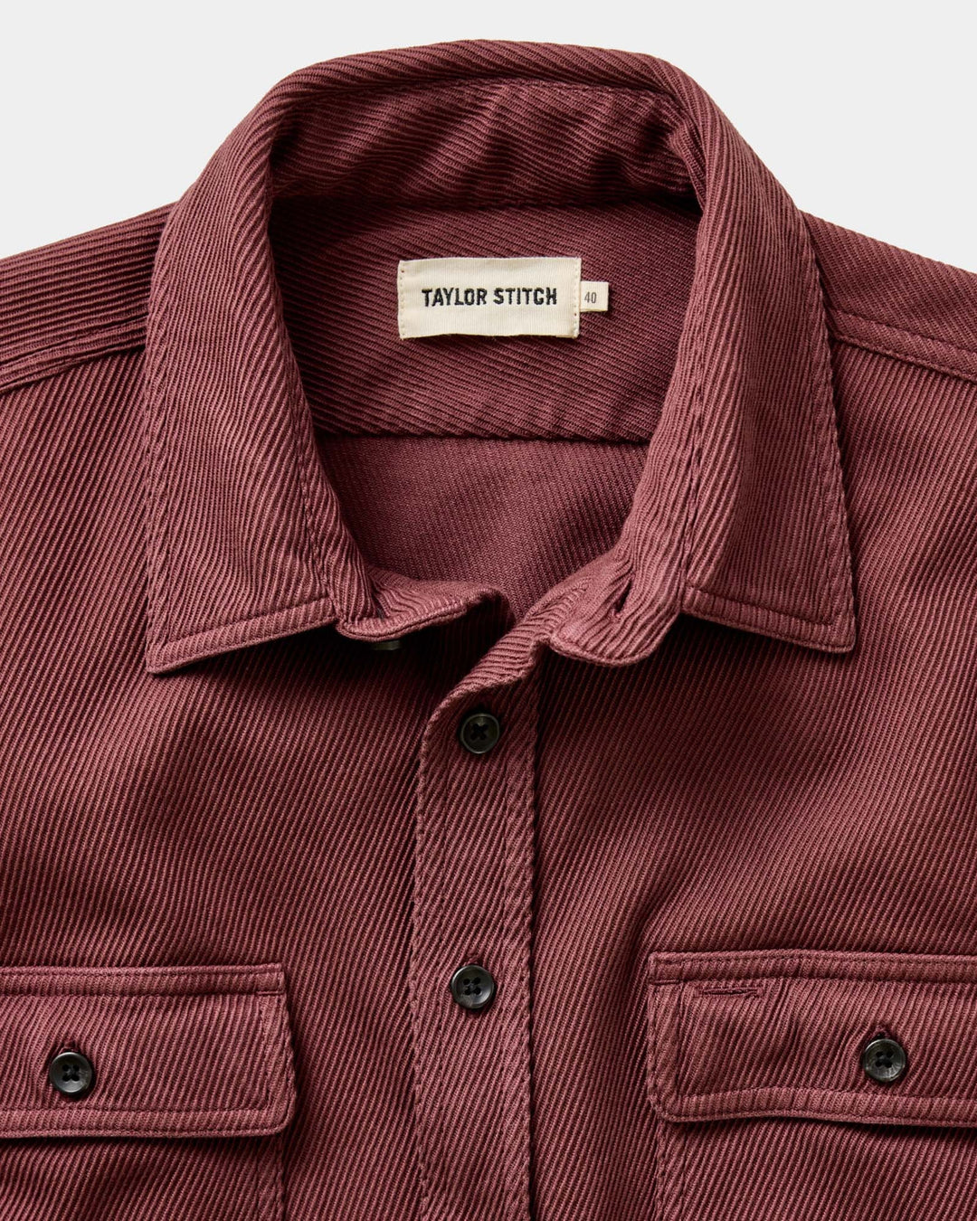 The Ledge Shirt in Dried Cherry Twill