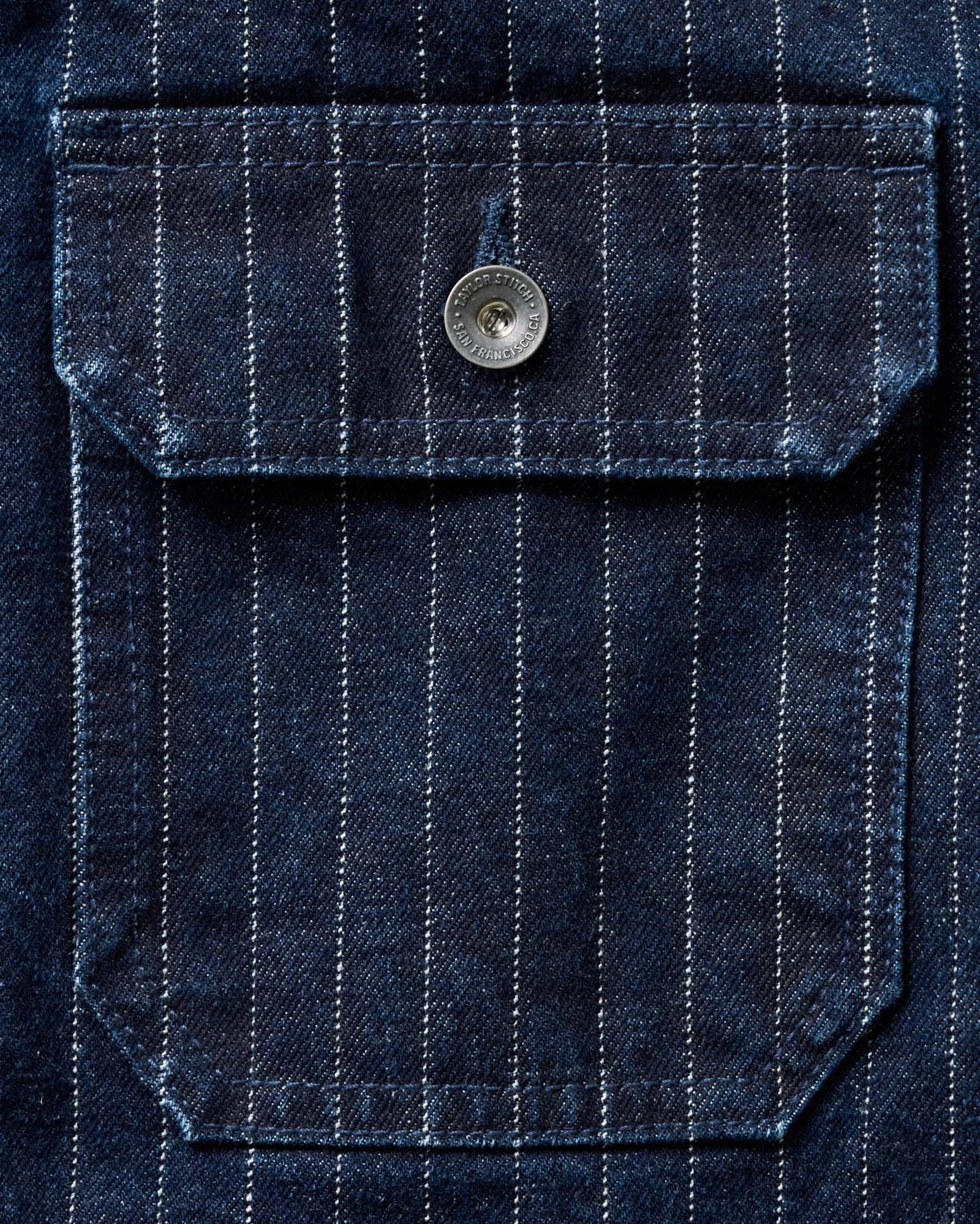 The Fremont Jacket in Rinsed Indigo Dobby Denim – The Revive Club