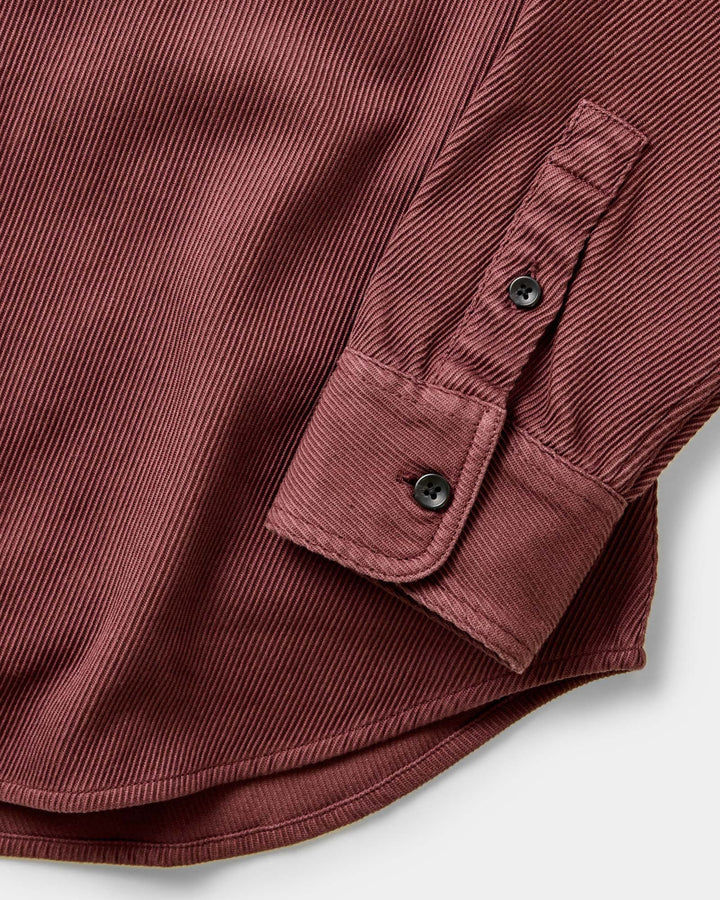 The Ledge Shirt in Dried Cherry Twill