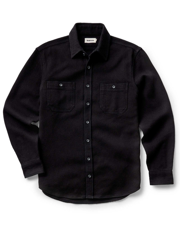The Utility Shirt in Black Indigo Sashiko