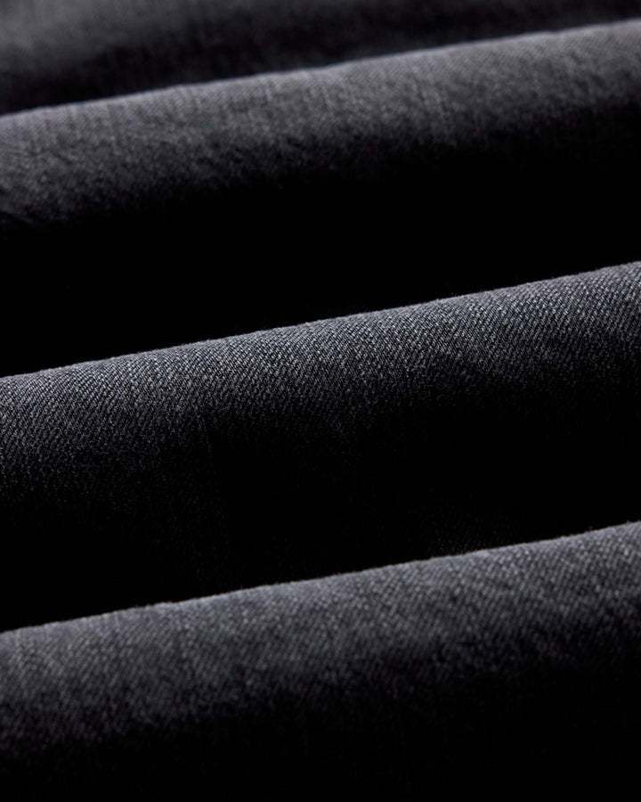 The Shop Shirt in Washed Black Organic Slub Selvedge