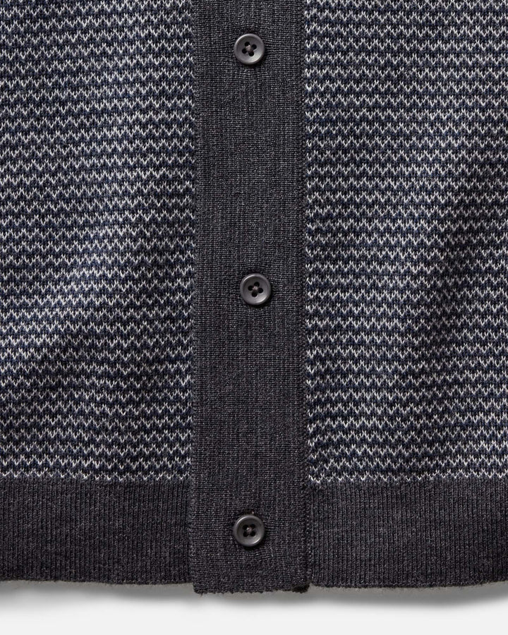 The Nichols Polo in Navy Birdseye Merino
