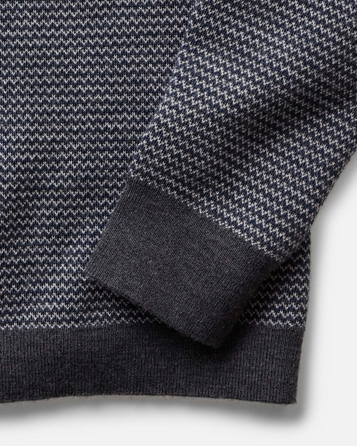 The Nichols Polo in Navy Birdseye Merino