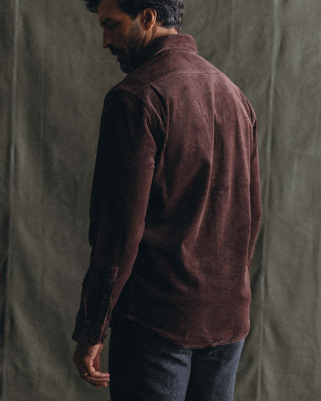 The Utility Shirt in  Burgundy Corduroy