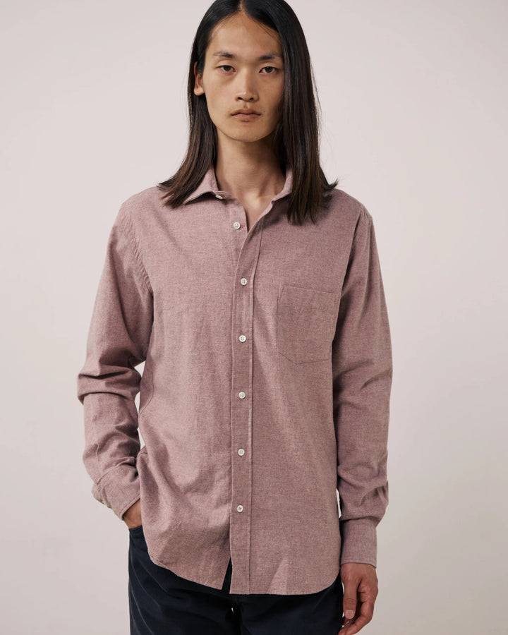 Paul Shirt in Powder Pink Flannel