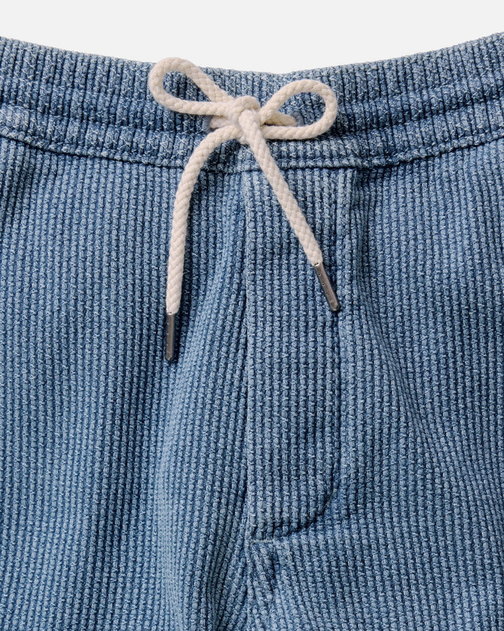 The Apres Pant in Washed Indigo Sashiko