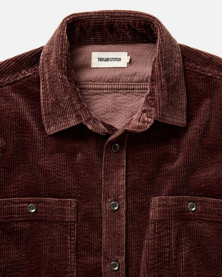 The Utility Shirt in  Burgundy Corduroy
